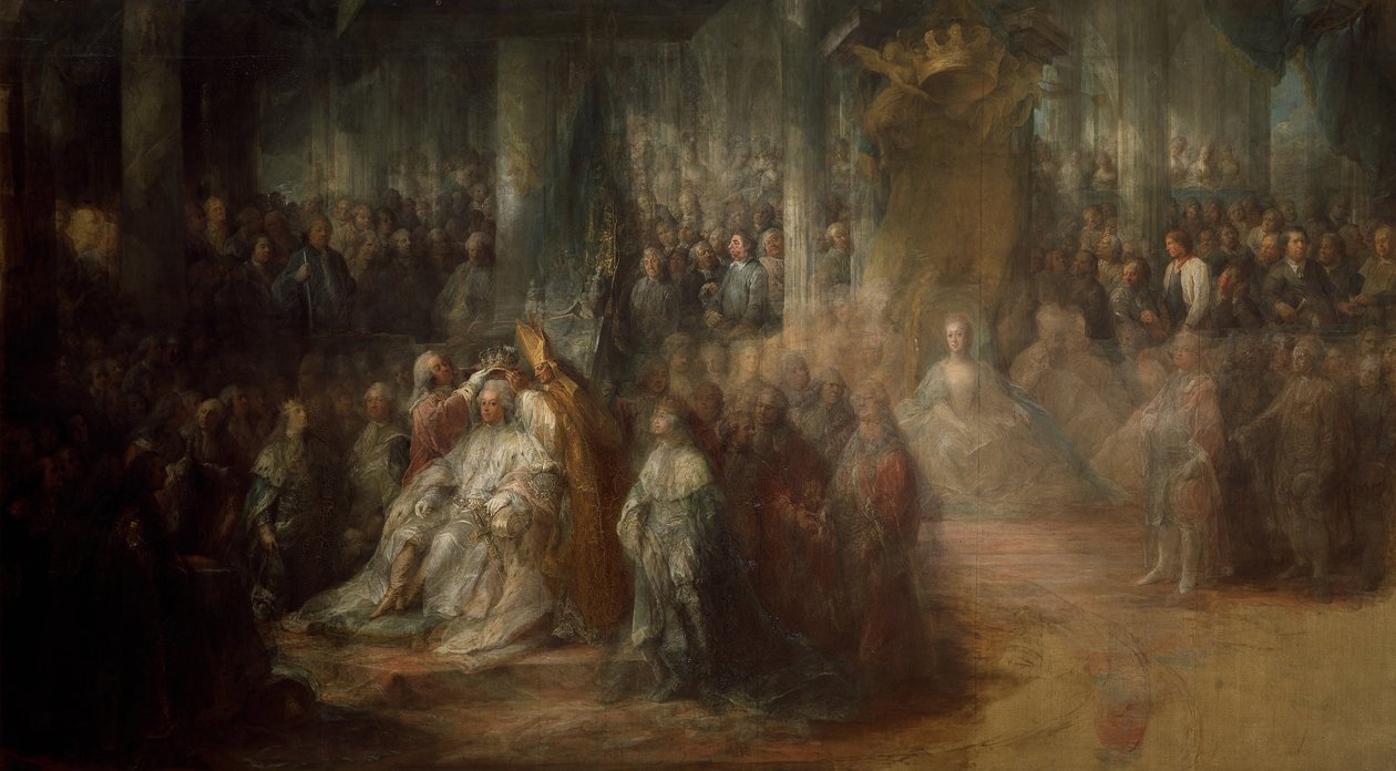 Kroningen av kong Gustav III av Sverige, 1782-1793 av Carl Gustaf Pilo