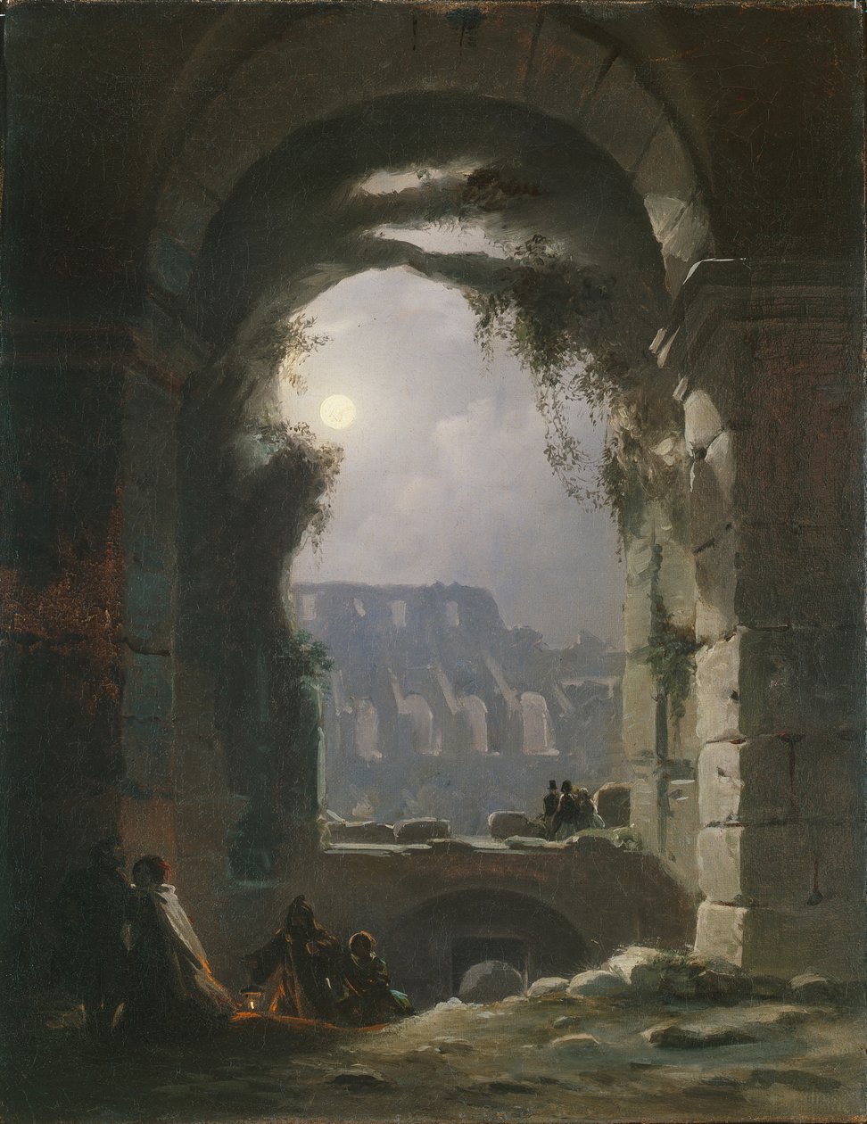Colosseum om natten, tidlig på 1830-tallet av Carl Gustav Carus