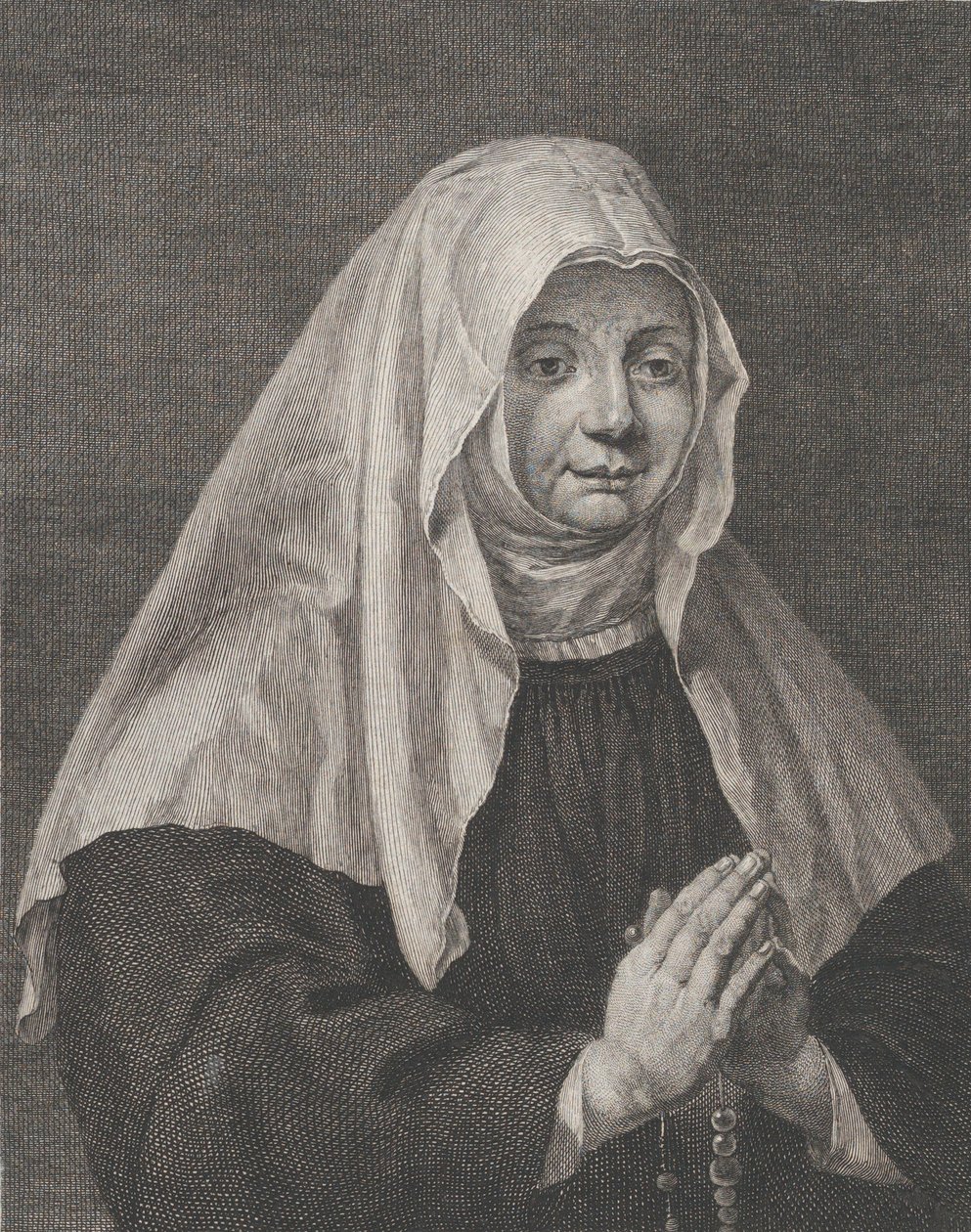 Portrett av en bedende nonne, ca. 1771. av Carl Guttenberg