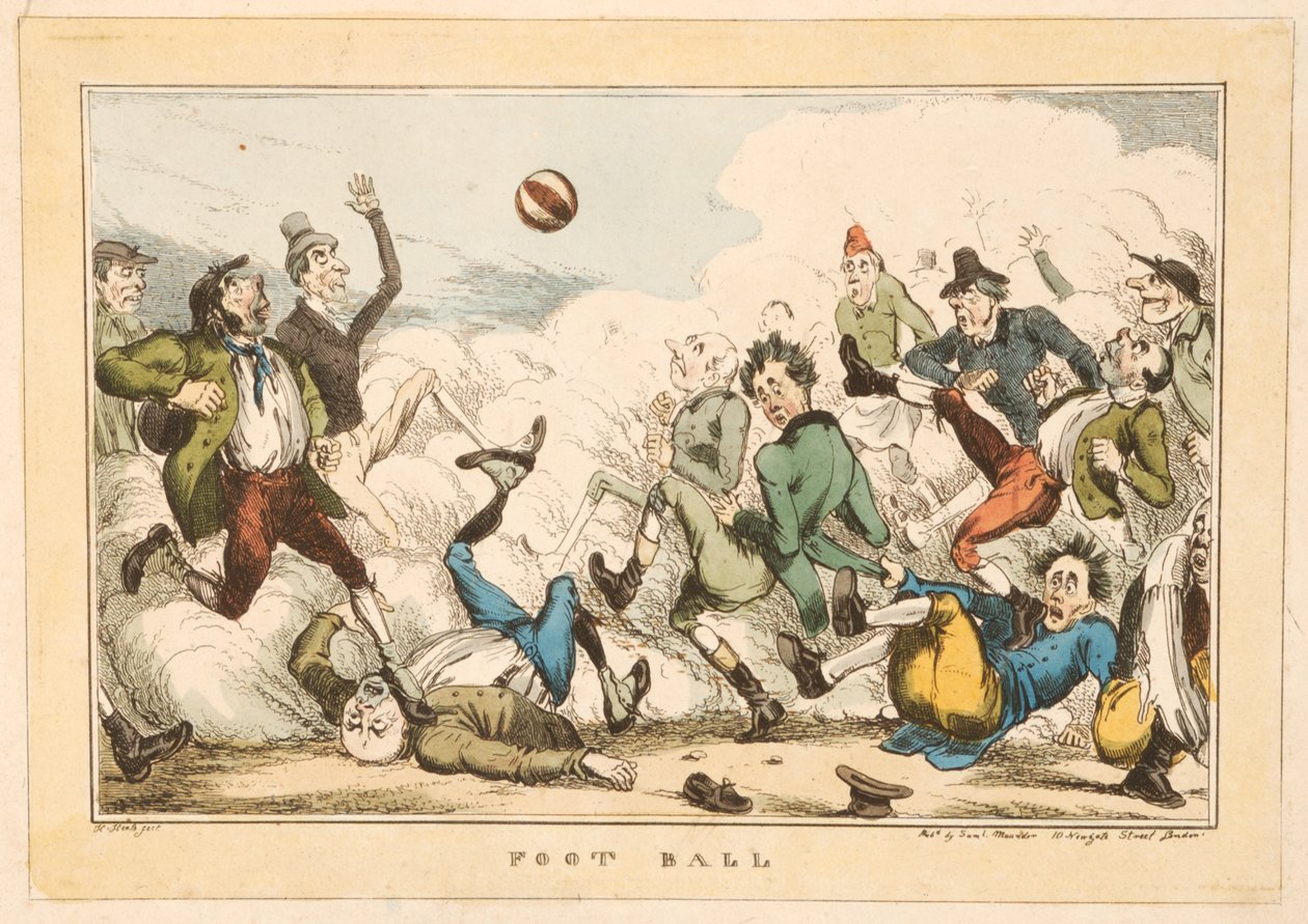 Fotball i Londons gater, 1820 av Carl H. Heath