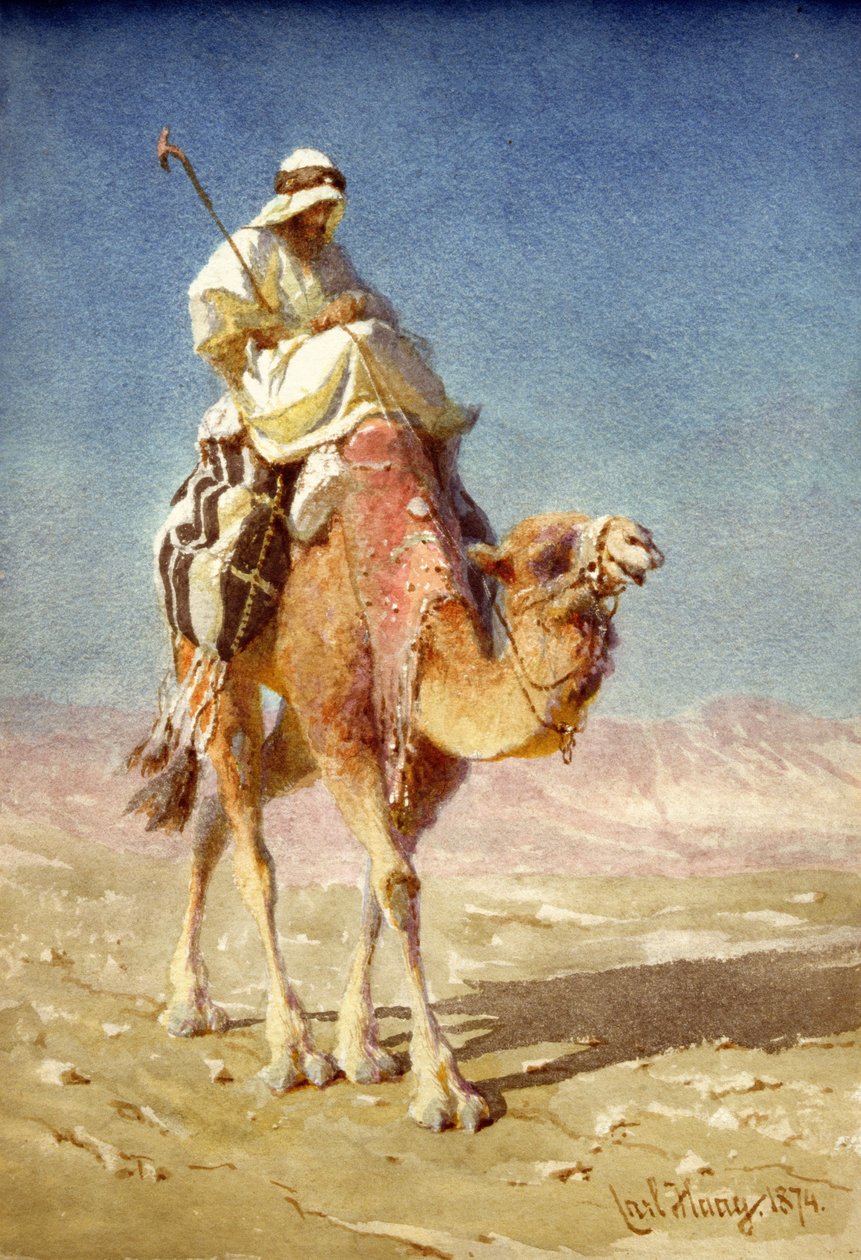 En bedaween på en kamelrygg, 1874 av Carl Haag
