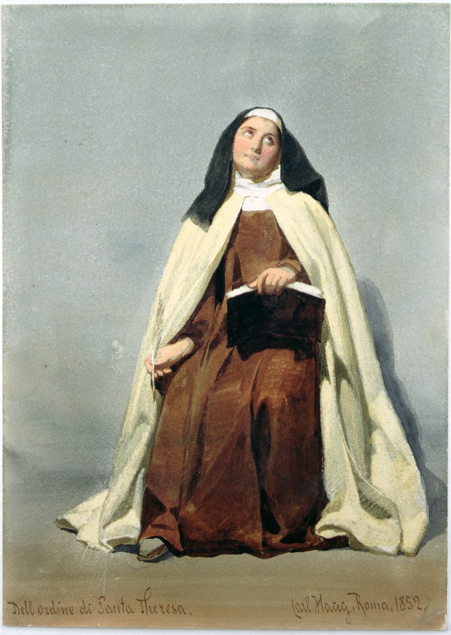 En nonne av St Theresa-ordenen, 1852 av Carl Haag