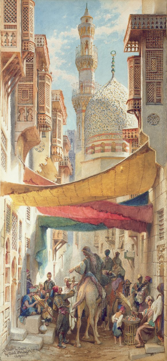 En gate i Kairo, 1890 av Carl Haag