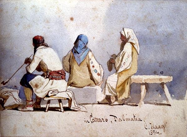 Montenegrinske folk i Cattaro, Dalmatia av Carl Haag