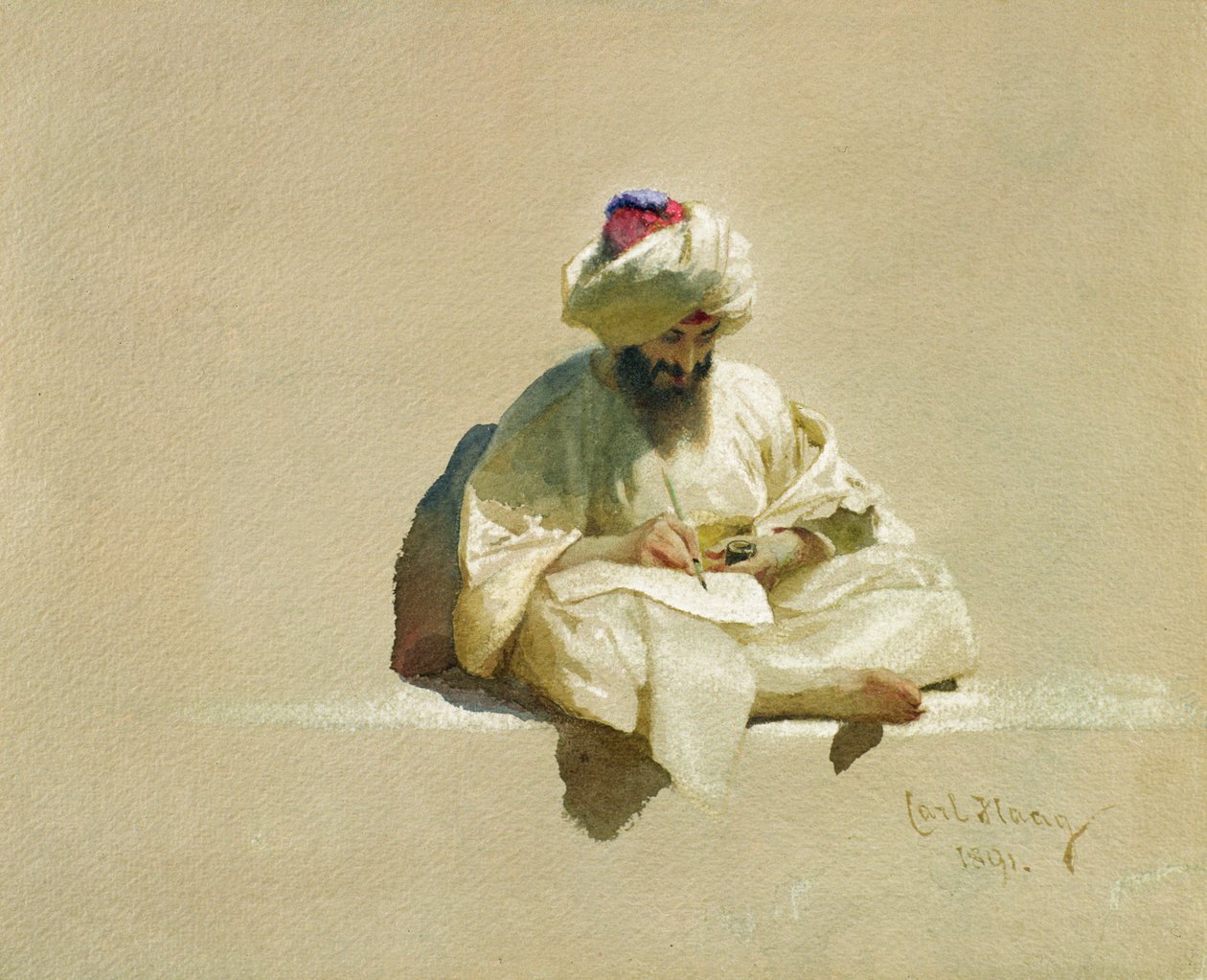 Brevskriveren, 1891 av Carl Haag