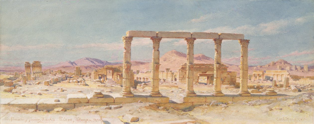 Restene av Zenobias palass, Palmyra av Carl Haag