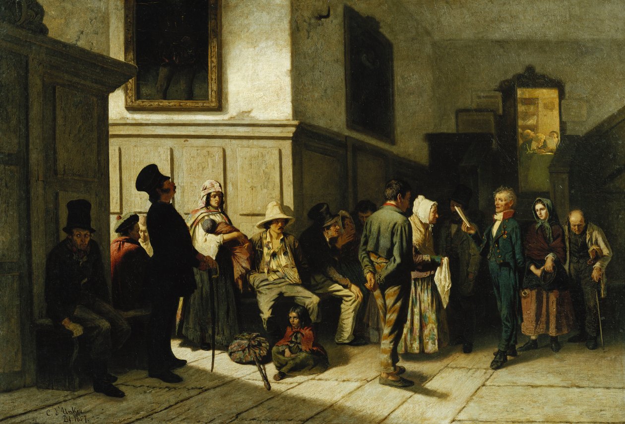 På politistasjonen, 1857 av Carl Hendrik d Unker