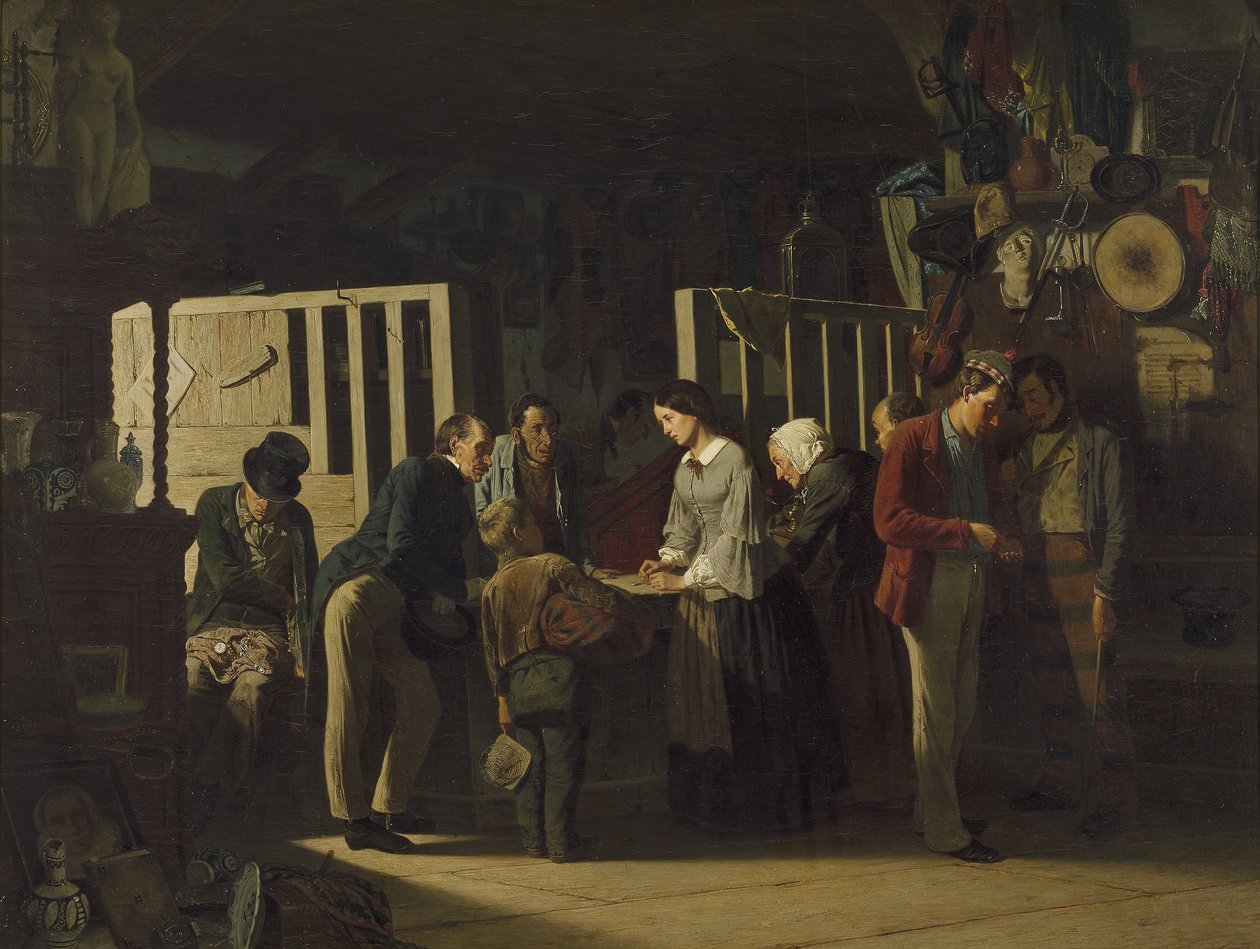 Pantelånerbutikken II, 1859 av Carl Hendrik d Unker