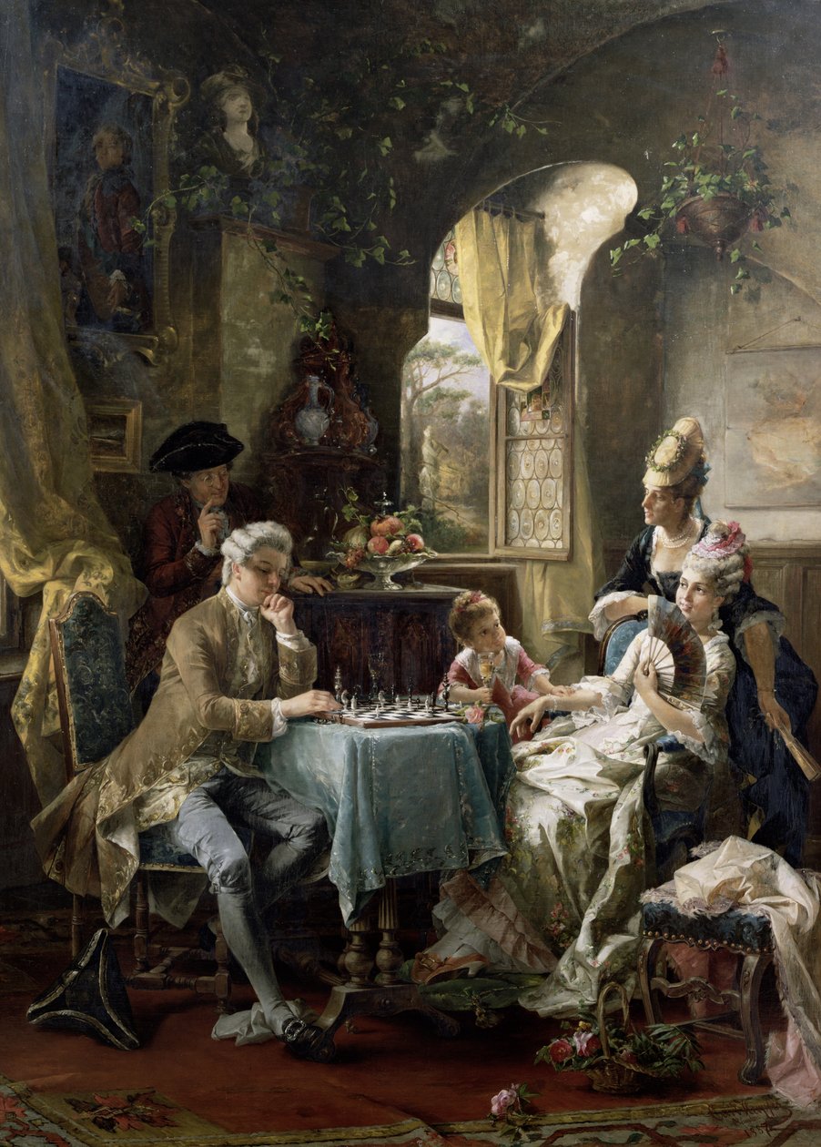 Sjakkspillerne, 1887 av Carl Herpfer