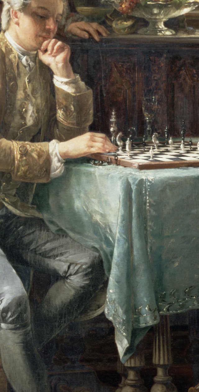 Sjakkspillerne, 1887 av Carl Herpfer