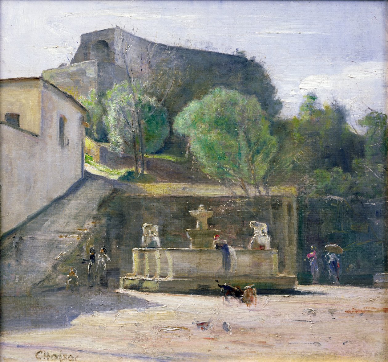 Ved fontenen, Italia av Carl Holsoe