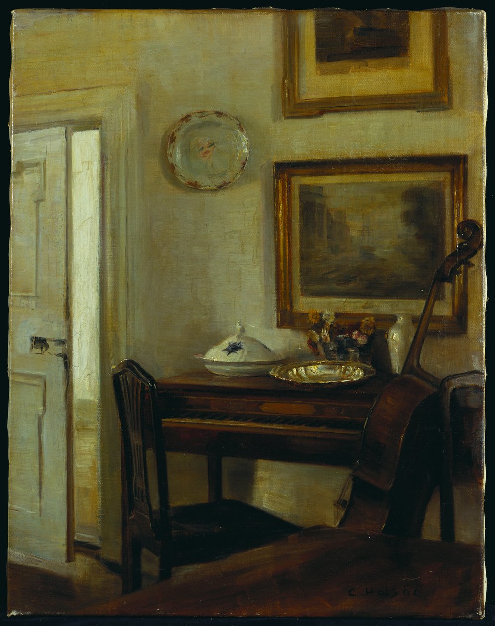 The Music Room (olje på lerret) av Carl Holsoe