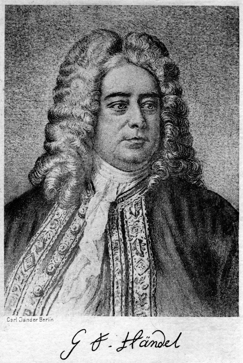George Frideric Handel 1685-1759, tyskfødt britisk komponist, 1900-tallet. av Carl Jander