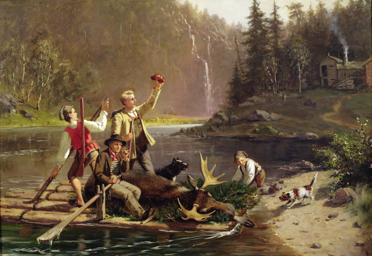 Jegere i Østerdalen av Carl Julius Lorck