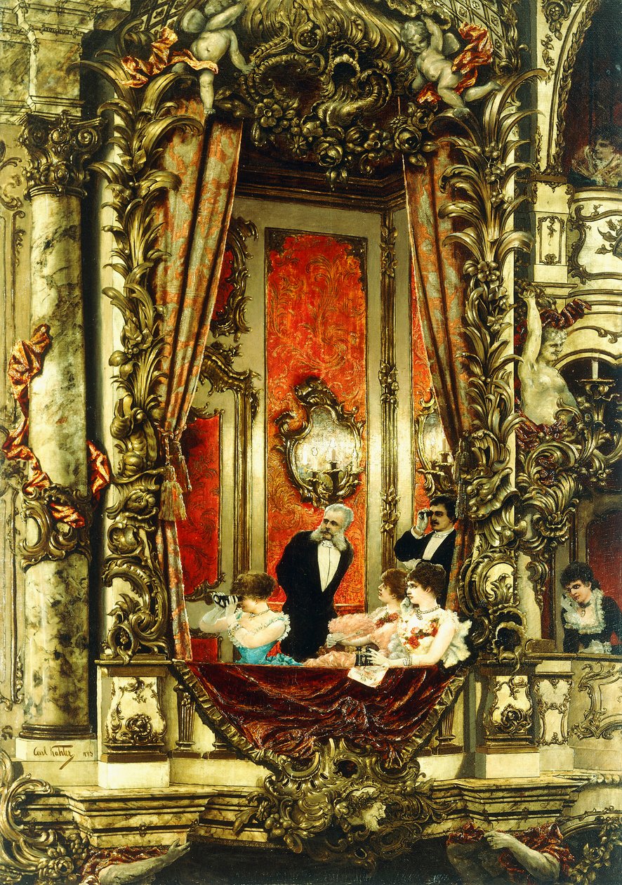 Franz Josef ved Operaen, 1883 av Carl Kahler