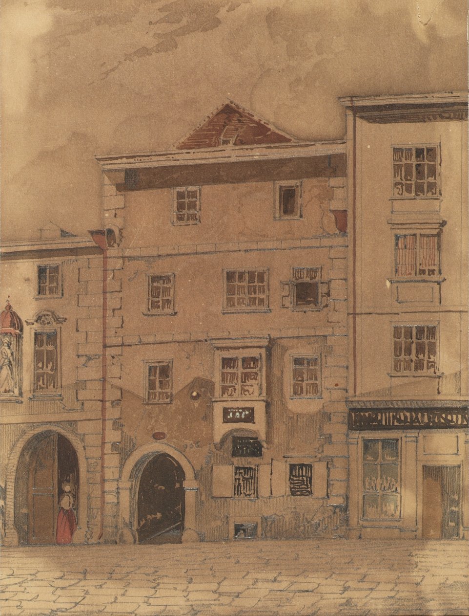 Mozarts dødshus i Rauhensteingasse i Wien av Carl L. Wiesböck