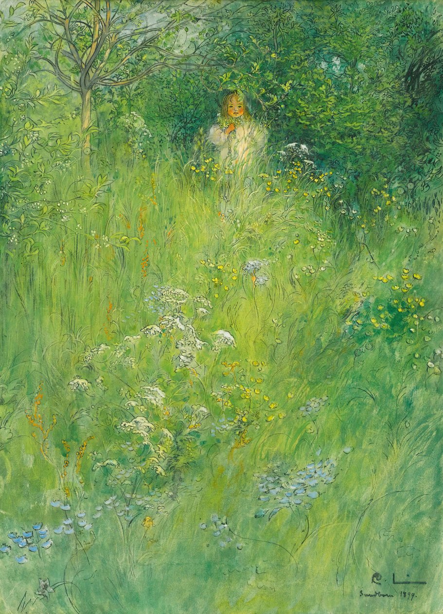 En fe eller Kersti i engen av Carl Larsson