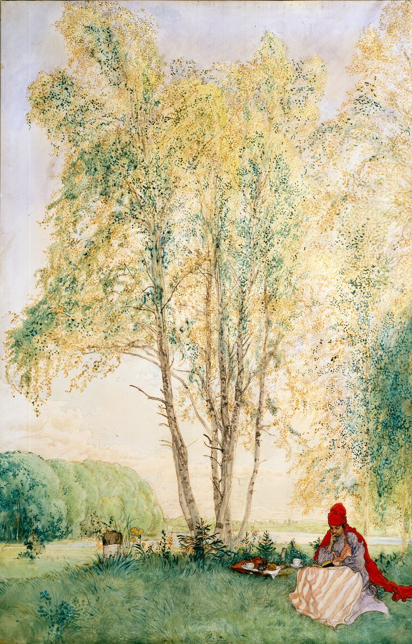 Under bjørkene av Carl Larsson