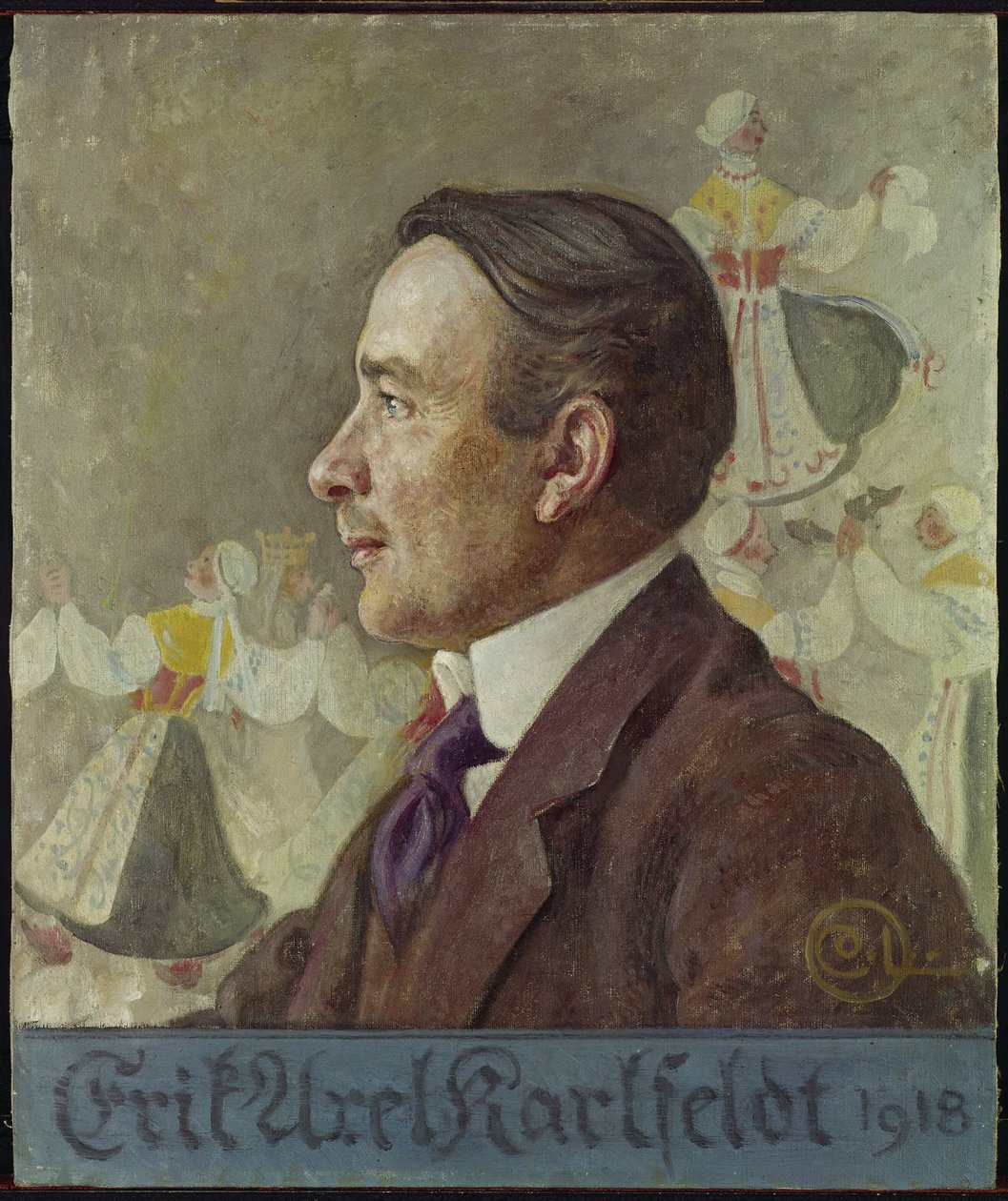 Erik Axel Karlfeldt (1864-1931), æresdoktor i filosofi, poet, 1918 av Carl Larsson