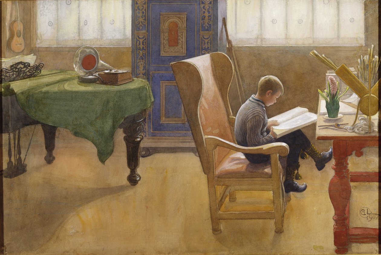 Esbjörn i arbeidshjørnet av Carl Larsson