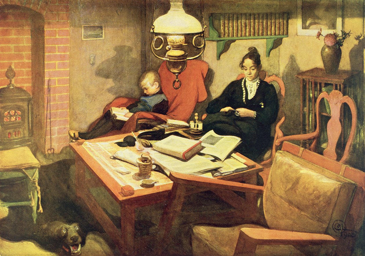 Kveldslys, pub. i 'Last Licht Hinin' ('Let in More Light'), 1908 av Carl Larsson