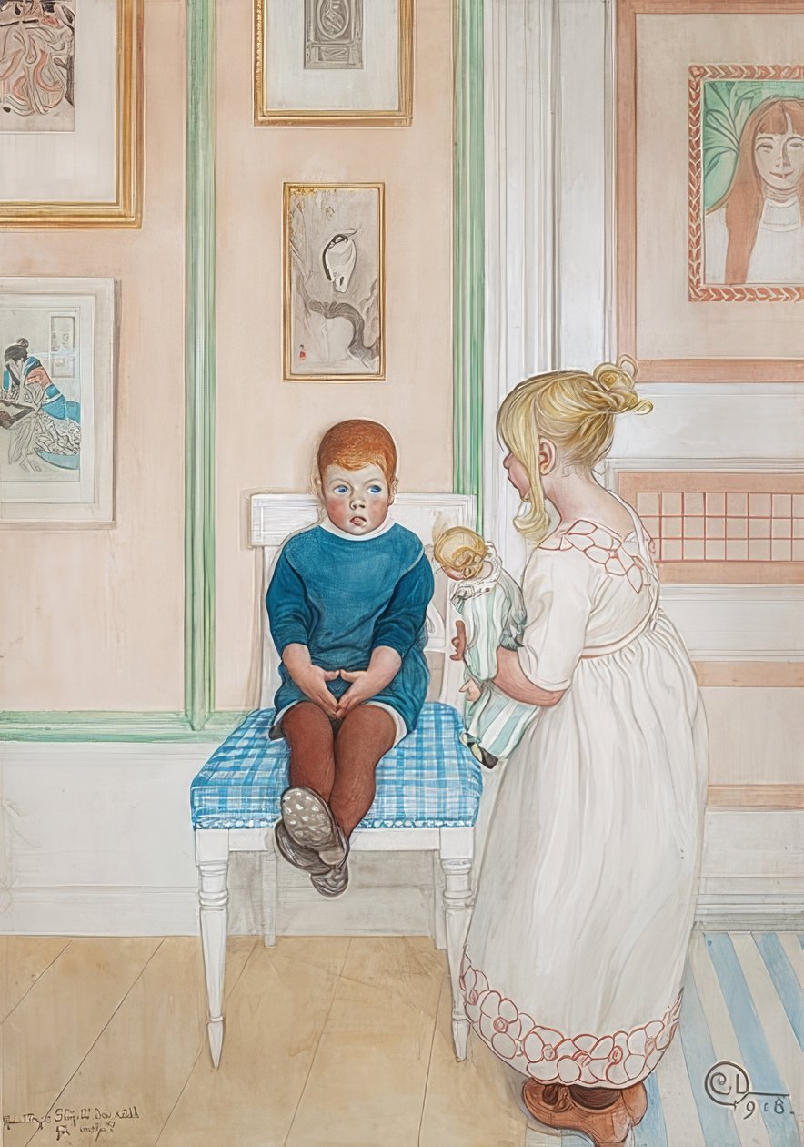 Er du redd meg? 1918 av Carl Larsson