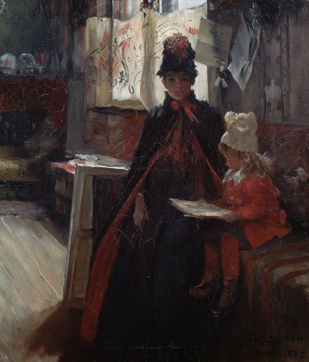 I Valand, interiør med Karine og Suzanne av Carl Larsson