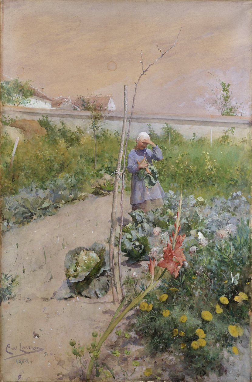 I kjøkkenhagen av Carl Larsson