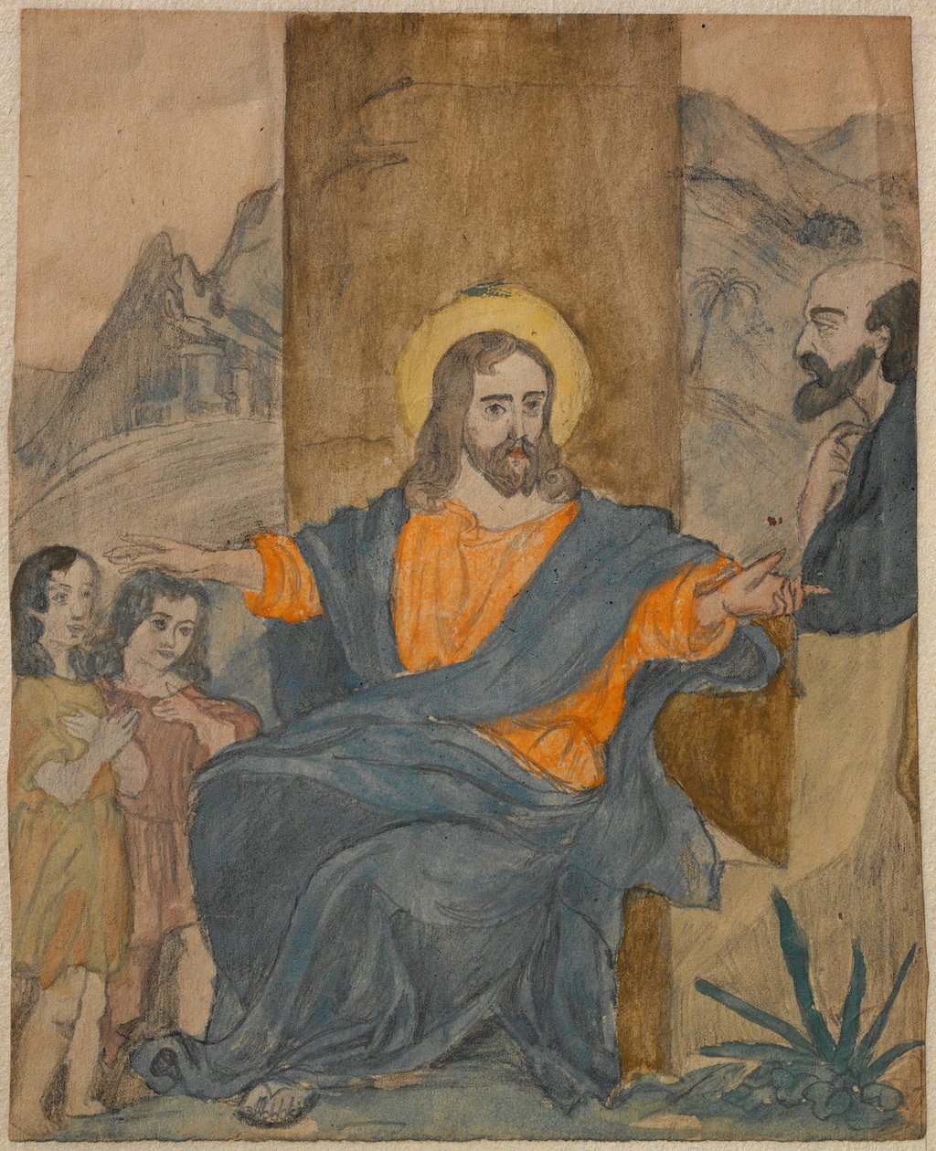 Jesus velsigner barna av Carl Larsson