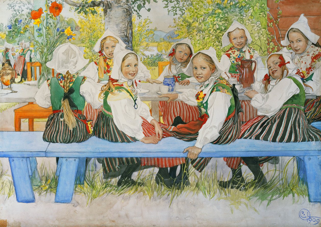 Kerstis bursdag, 1909 av Carl Larsson