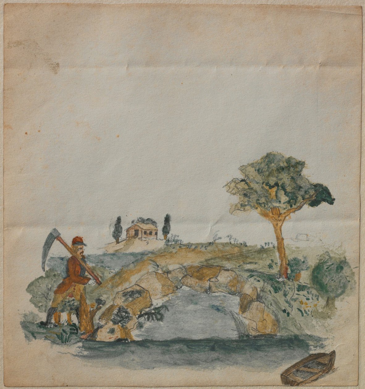 Landskap med en innsjø av Carl Larsson