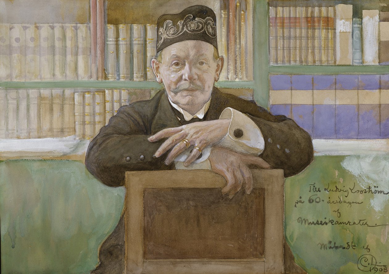 Ludvig Loostrom, 1908 (wc på papir) av Carl Larsson