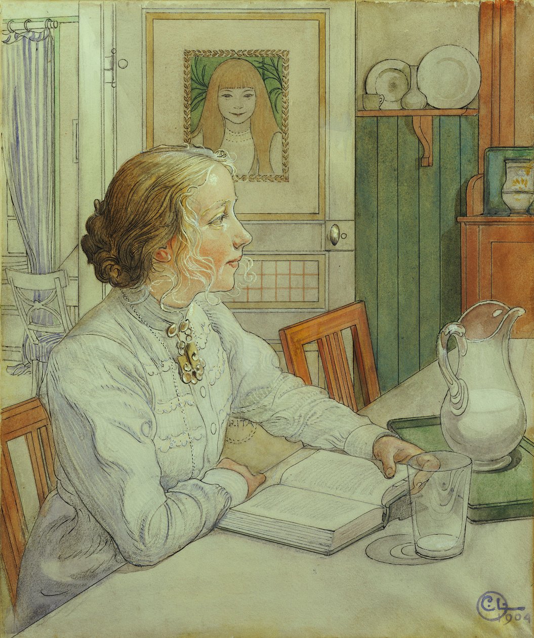 Min eldste datter, 1904 av Carl Larsson