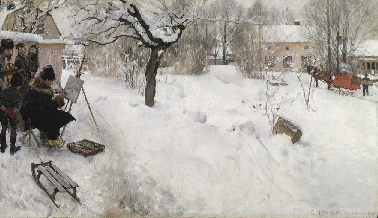 Friluftsmaler av Carl Larsson