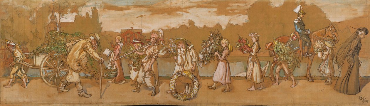 Ute blåser sommervinden av Carl Larsson