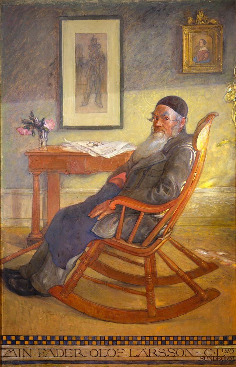 Portrett av kunstnerens far av Carl Larsson