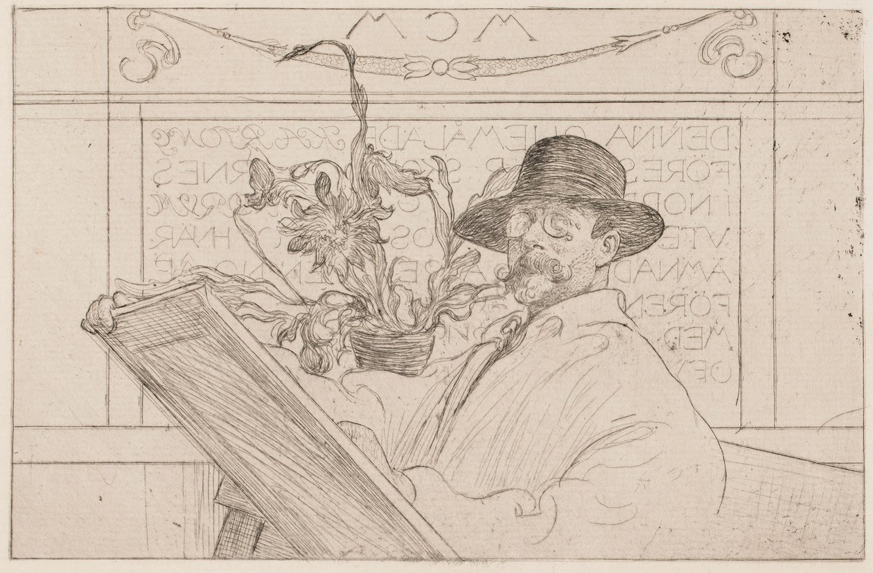 Selvportrett av Carl Larsson