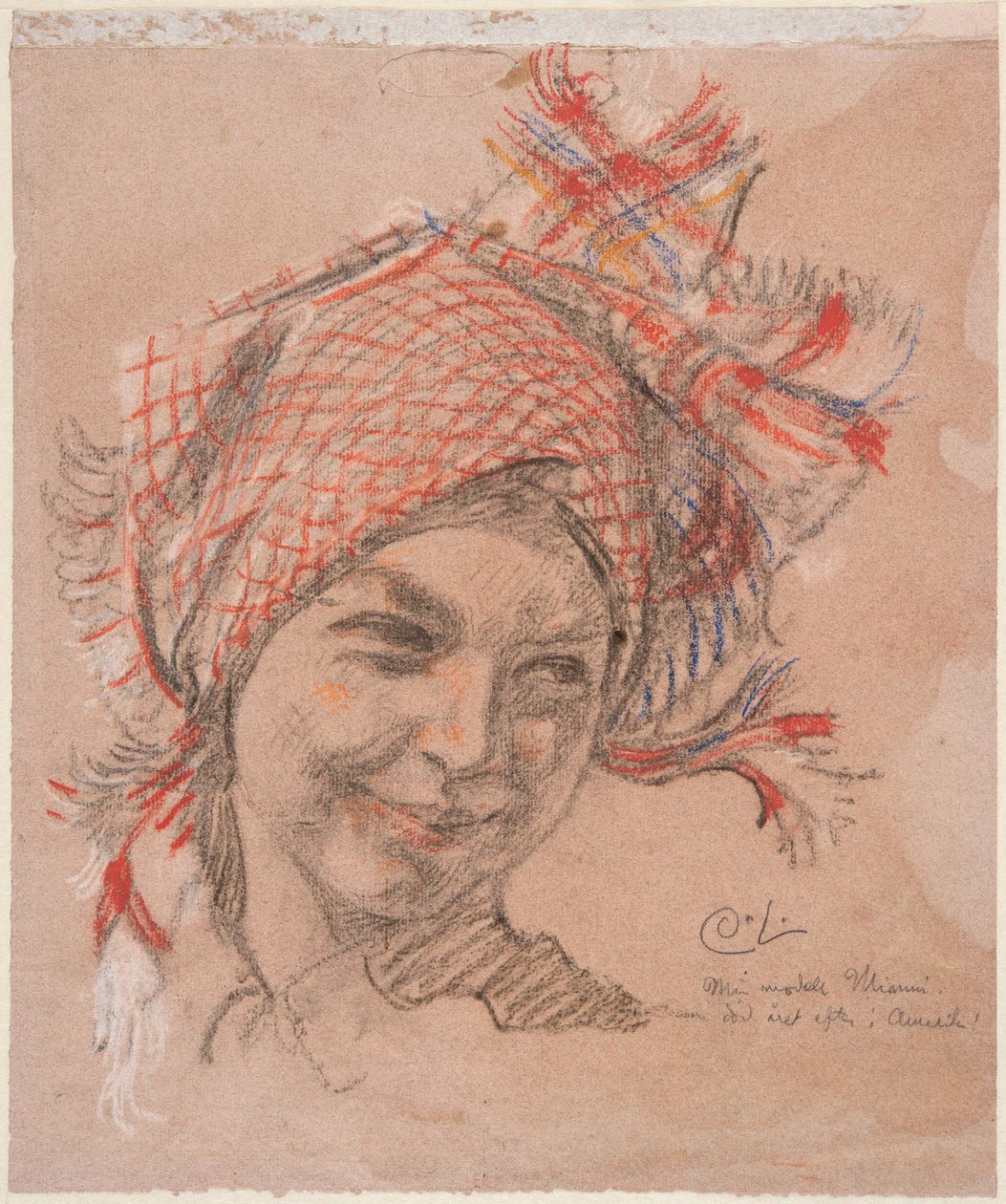 Hodestudie av Carl Larsson