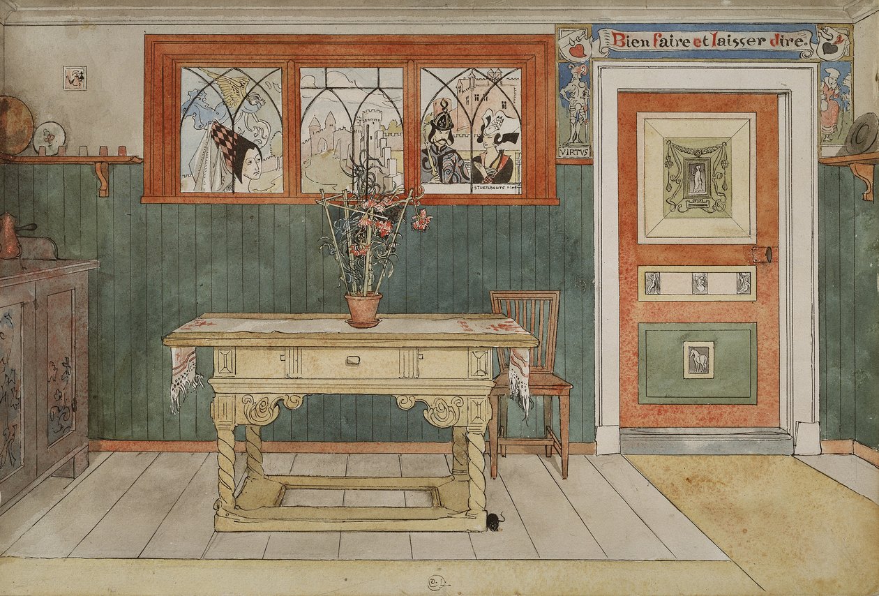 The Dining Room, fra A Home-serien, ca. 1895 (wc på papir) av Carl Larsson
