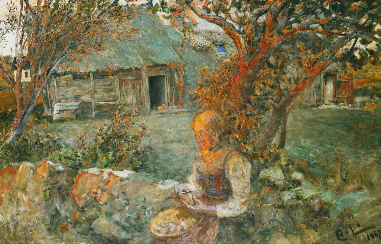 De siste strålene; De siste strålene, 1887-90 av Carl Larsson