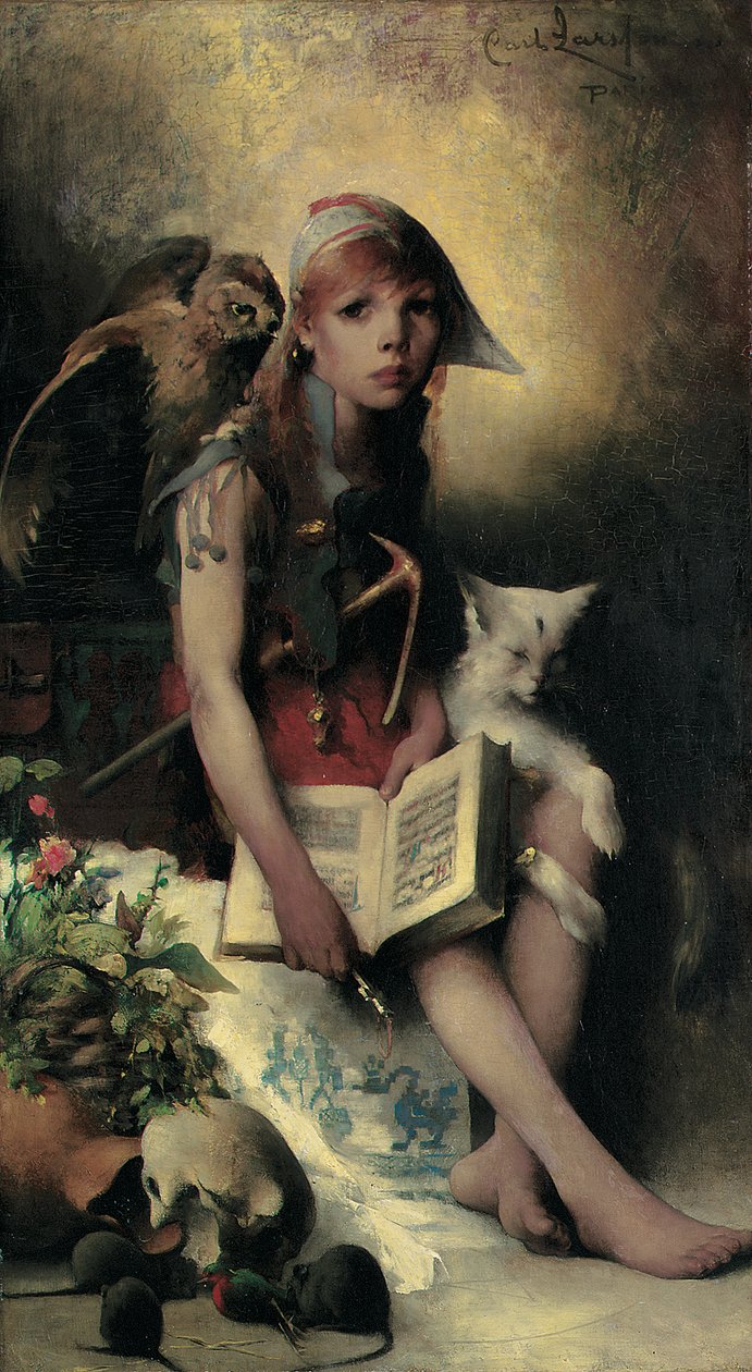 Heksens datter, 1881 av Carl Larsson