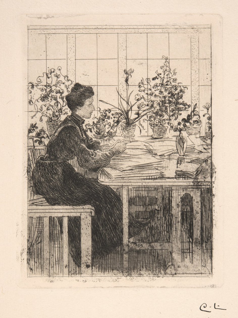 Wendela (fru Pfannenstill) ved vinduet av Carl Larsson