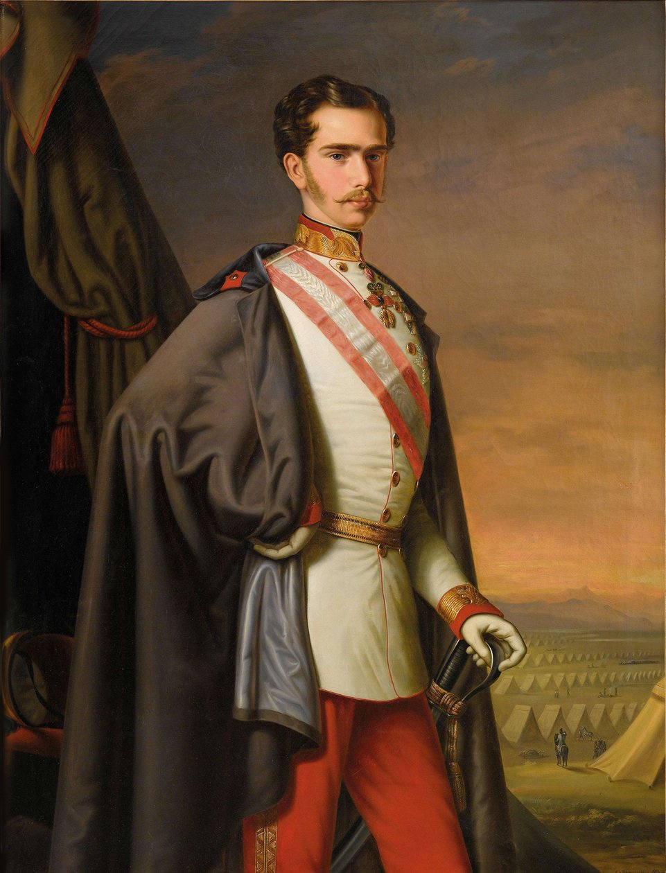 Portrett av keiser Franz Joseph I av Østerrike, 1856. av Carl Lemmermayer