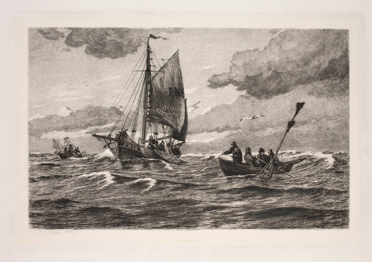 Fiskere til sjøs av Carl Locher