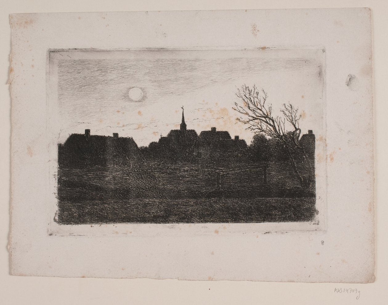 Hornbæk kirke, sommerkveld av Carl Locher