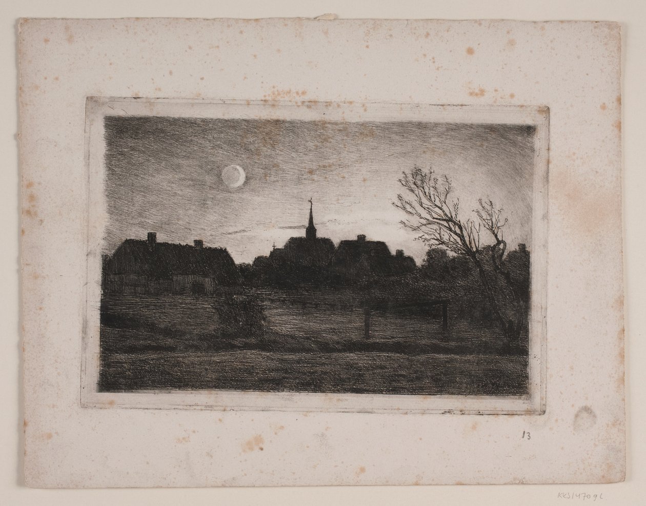Hornbæk kirke, sommerkveld av Carl Locher