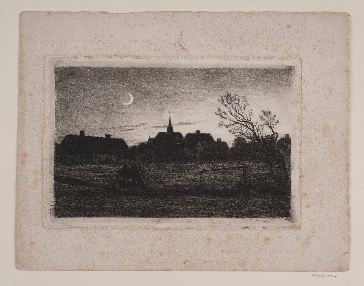Hornbæk kirke, sommerkveld av Carl Locher