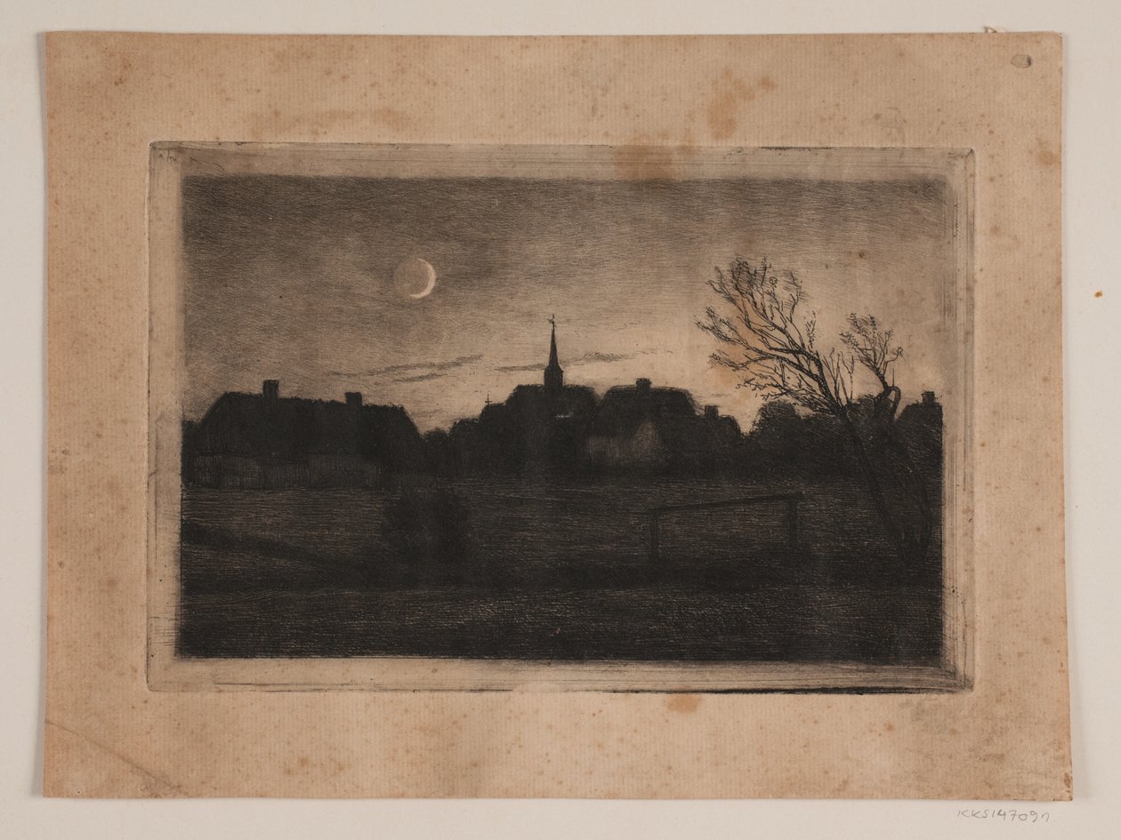 Hornbæk kirke, sommerkveld av Carl Locher