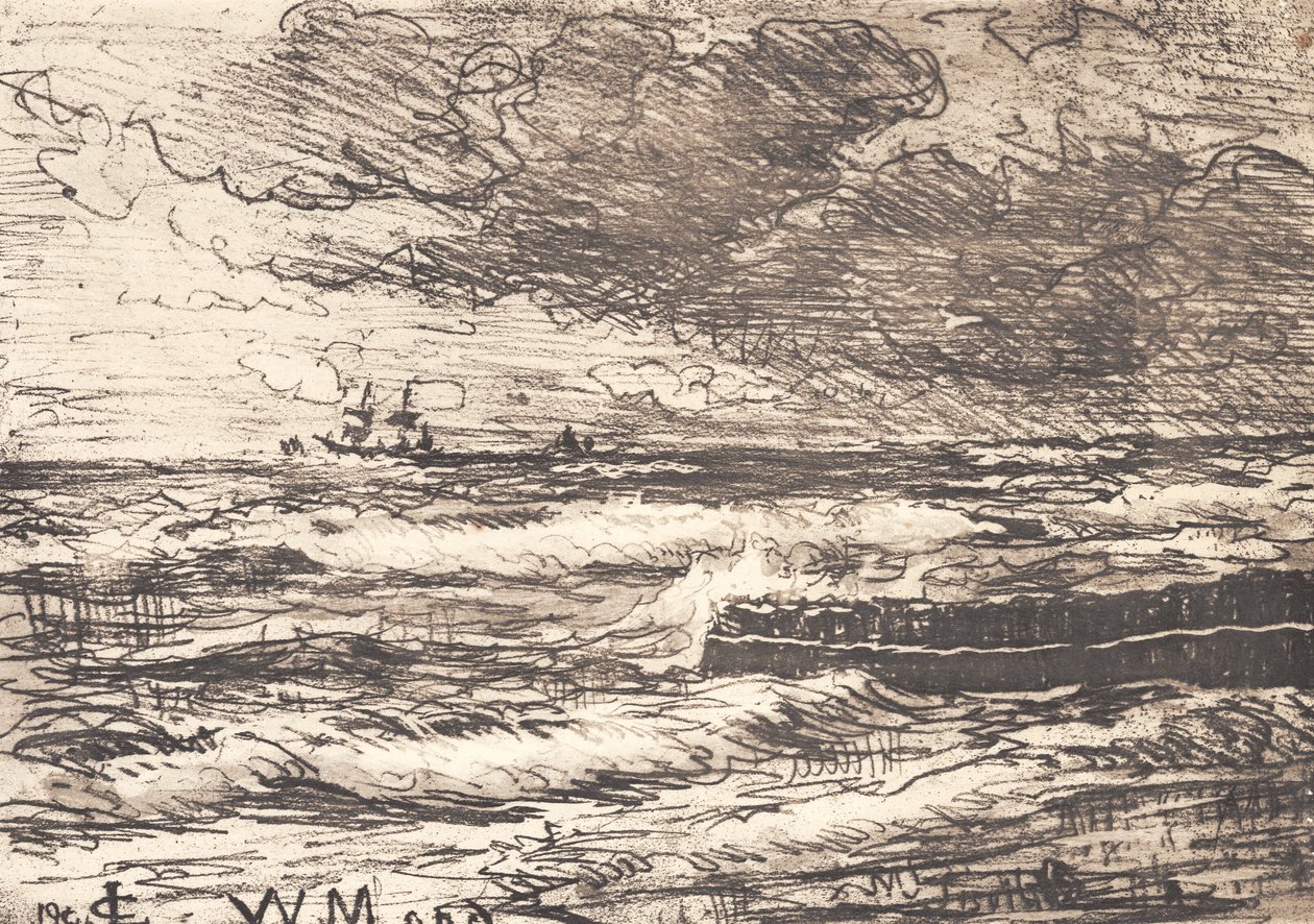 Storm ved Tisvilde av Carl Locher