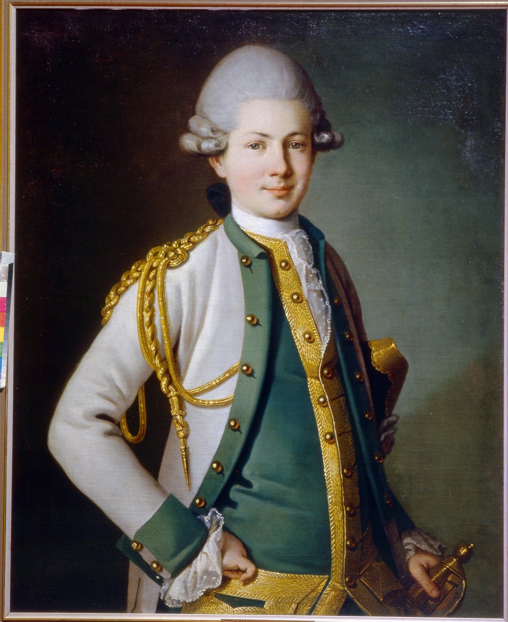 Portrait du comte Nicolay Semyonovich Mordvinov (1754-1845) (Portrett av greven N.S. Mordvinov). Maleri av Carl Ludwig Johann Christineck (1733-1793 eller 1794), olje på lerret av Carl Ludwig Christinek